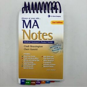 MA Notes Medical Assistant’s Pocket Guide Spiral Book 2nd Edition